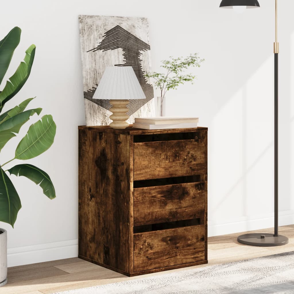Kommode røkt eik 40x41x58 cm konstruert tre