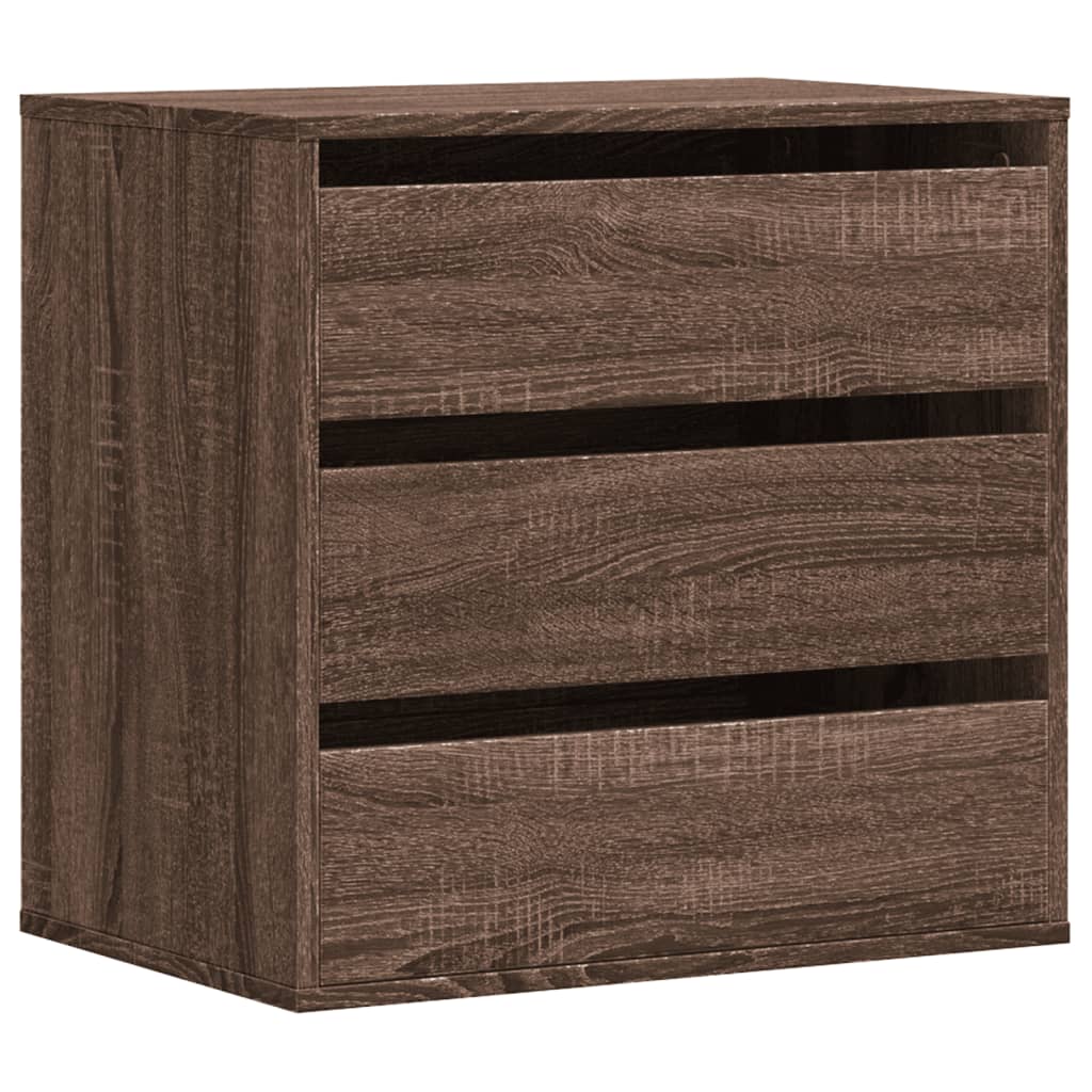 Kommode brun eik 60x41x58 cm konstruert tre