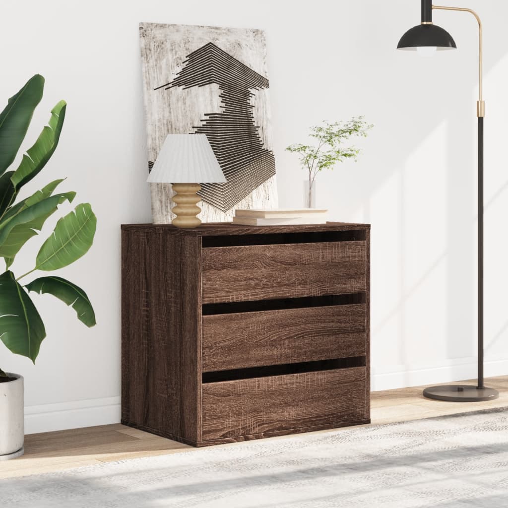 Kommode brun eik 60x41x58 cm konstruert tre