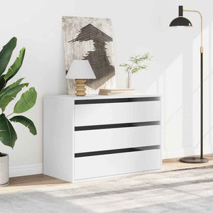 Kommode hvit 80x41x58 cm konstruert tre