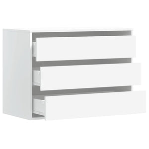 Kommode hvit 80x41x58 cm konstruert tre