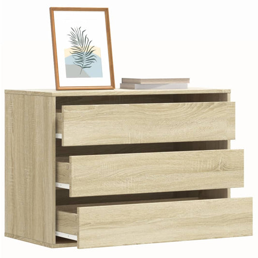 Chest of drawers sonoma oak 80x41x58 cm engineered wood