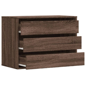 Kommode brun eik 80x41x58 cm konstruert tre