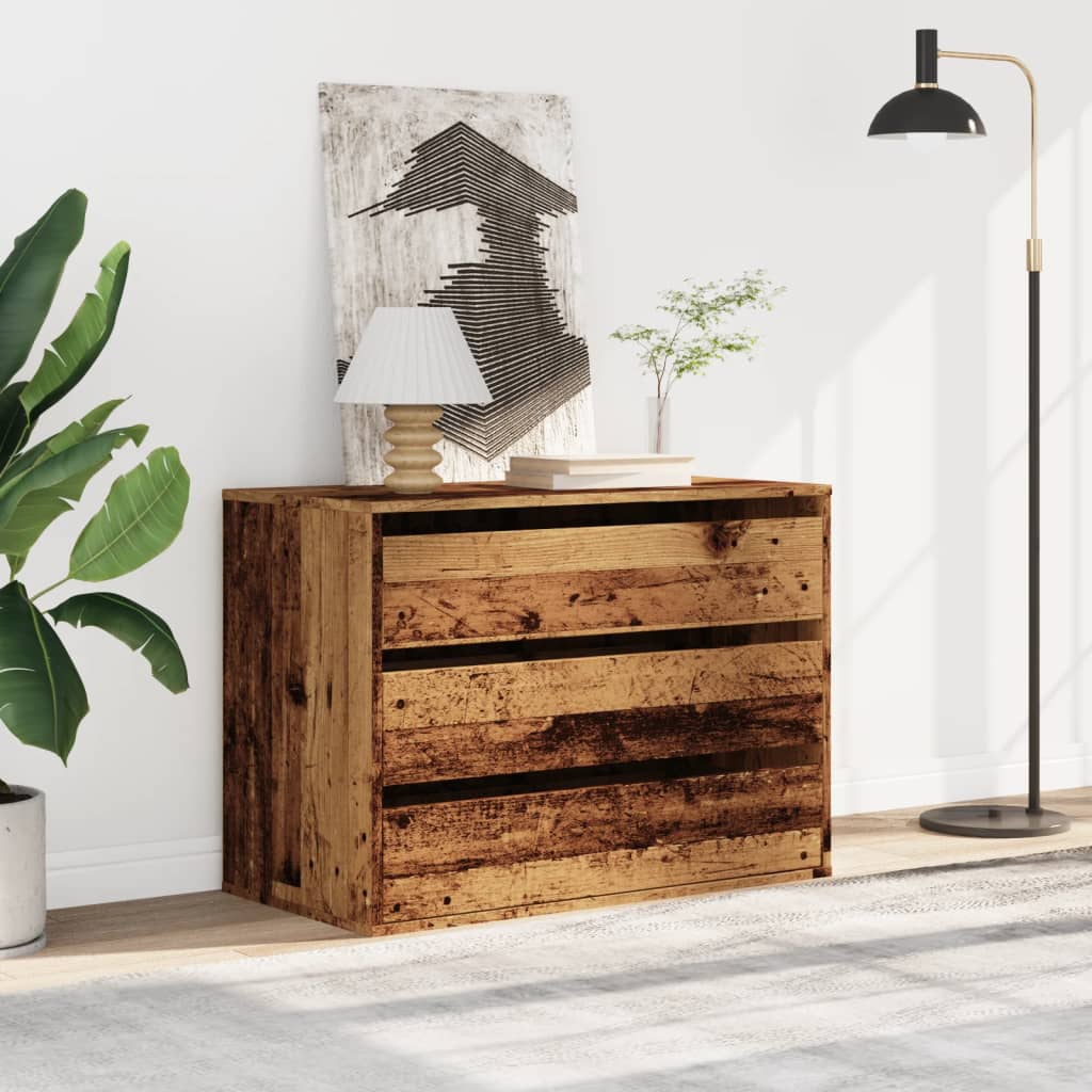 Kommode gammelt tre 80x41x58 cm konstruert tre