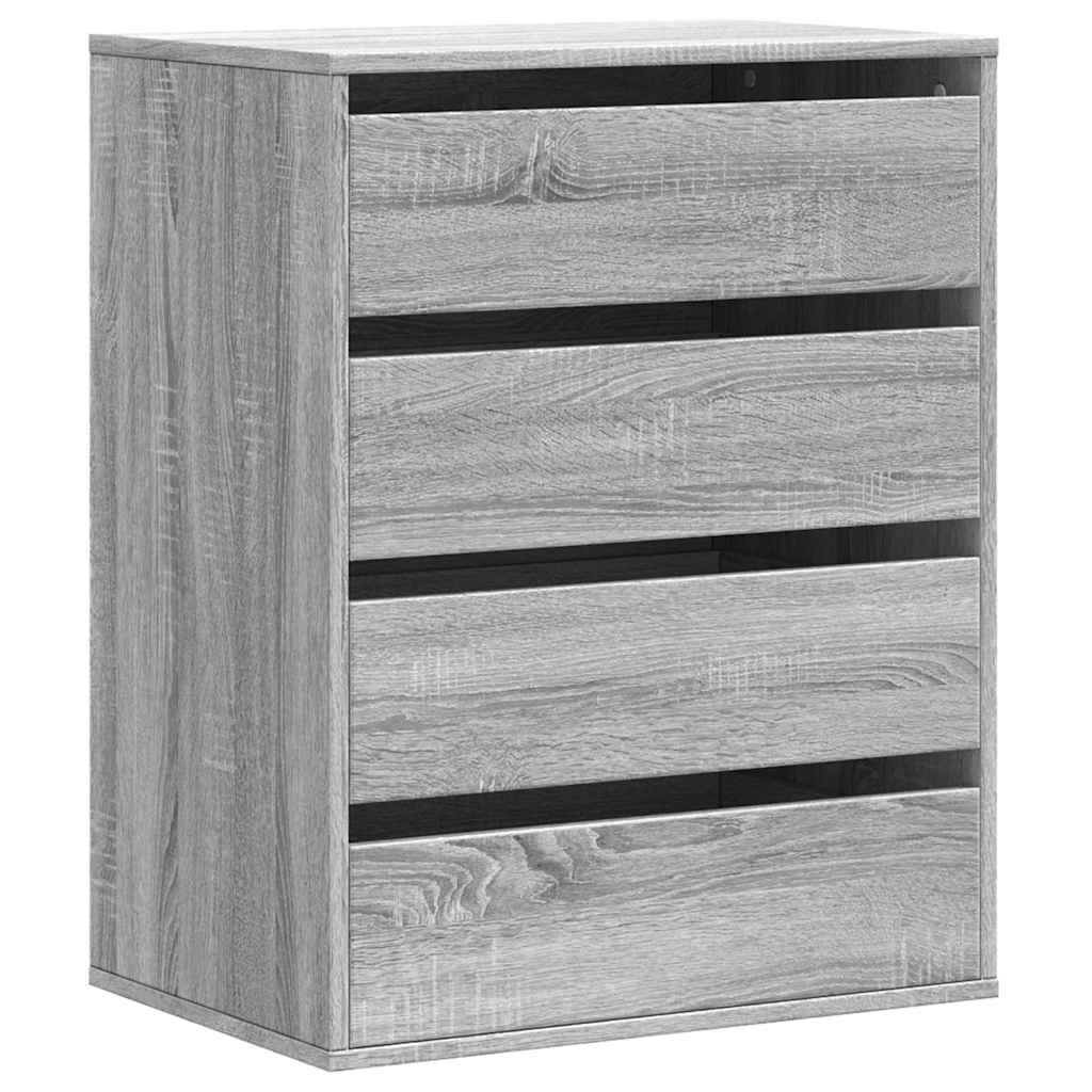 Kommode grå sonoma 60x41x76 cm konstruert tre