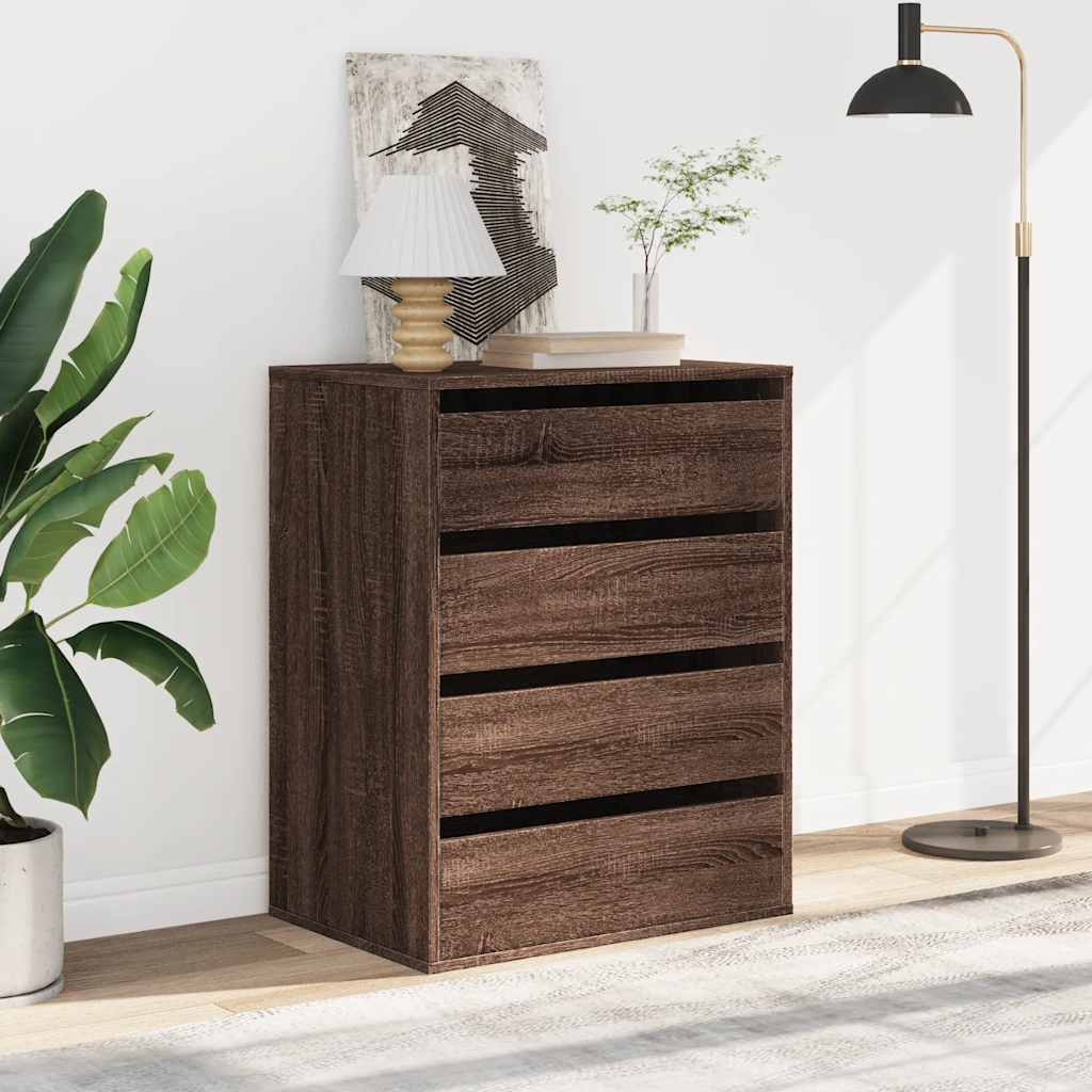 Kommode brun eik 60x41x76 cm konstruert tre