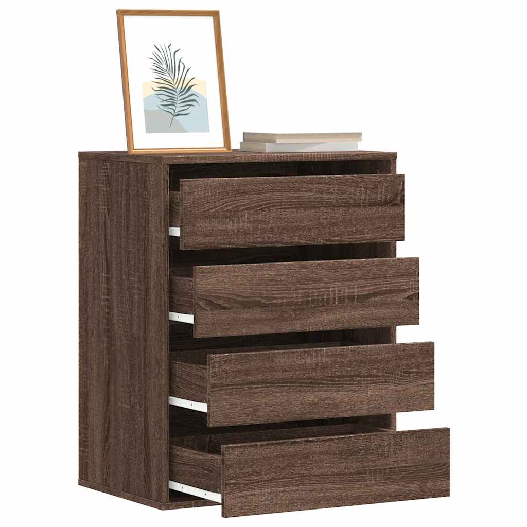 Kommode brun eik 60x41x76 cm konstruert tre