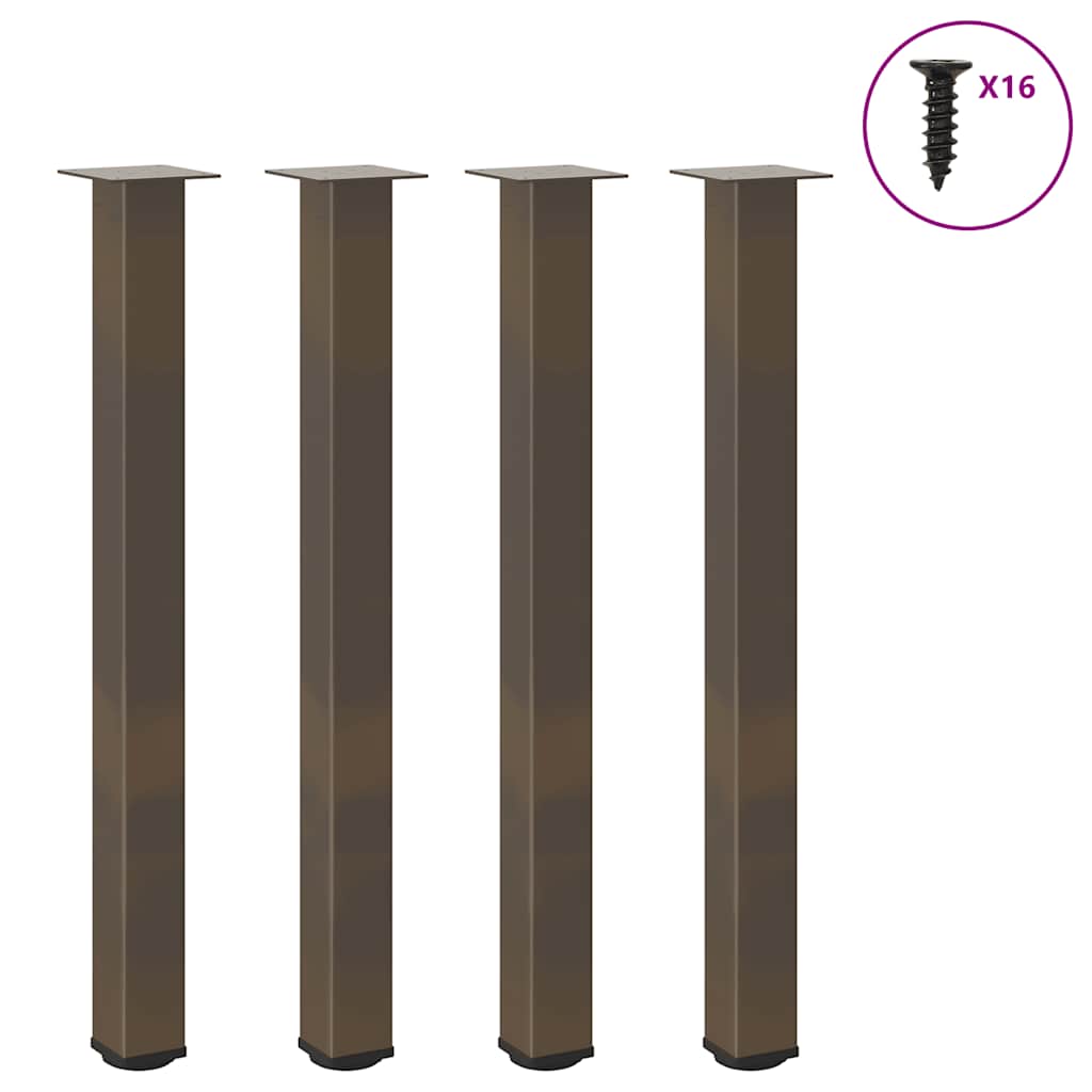 Salongbordben 4 stk naturell 90-92 cm stål