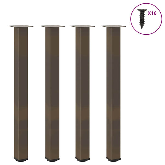 Salongbordben 4 stk naturell 90-92 cm stål