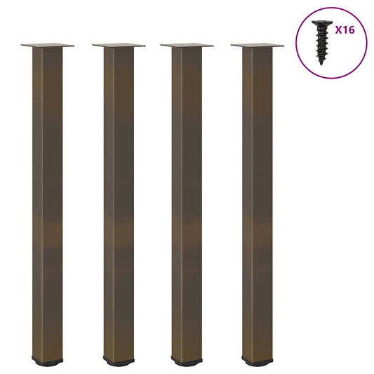 Salongbordben 4 stk naturell 110-112 cm stål