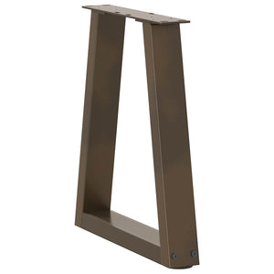 Spisebordben V-formet 2 stk naturell 28x(42-43,3) cm stål