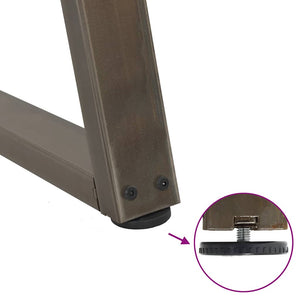 Spisebordben V-formet 2 stk naturell 28x(42-43,3) cm stål