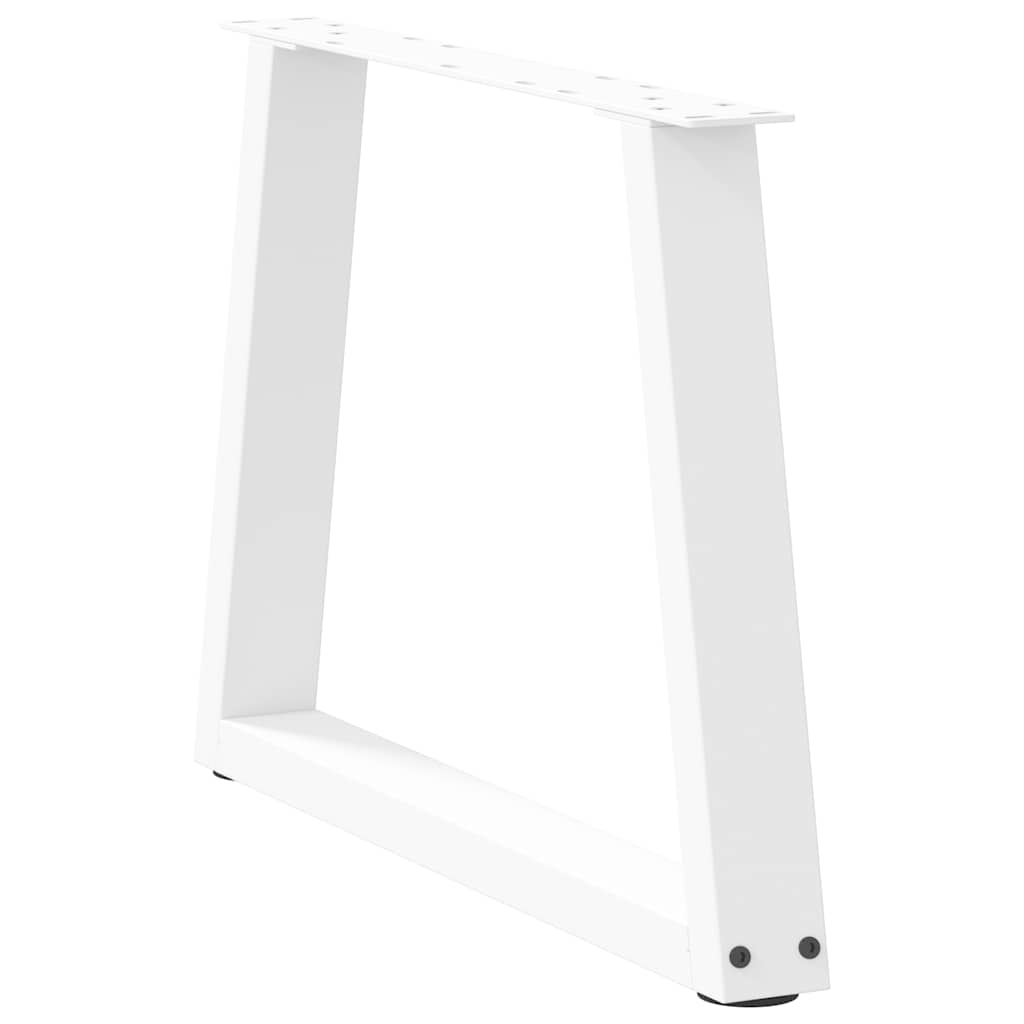 Spisebordben V-formet 2 stk hvit 60x(42-43,3) cm stål