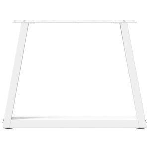 Spisebordben V-formet 2 stk hvit 60x(42-43,3) cm stål