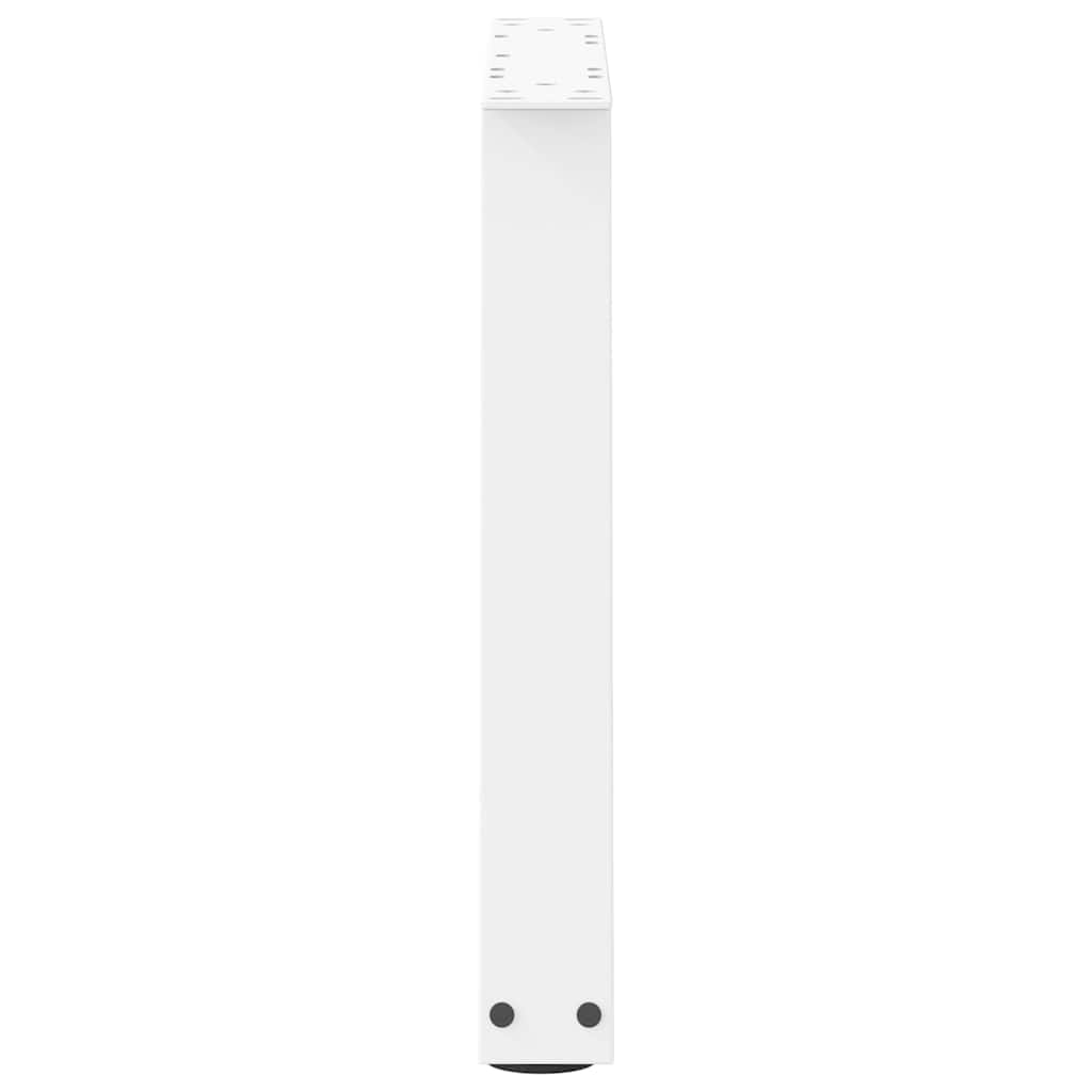 Spisebordben V-formet 2 stk hvit 60x(42-43,3) cm stål