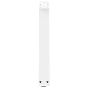 Spisebordben V-formet 2 stk hvit 60x(42-43,3) cm stål