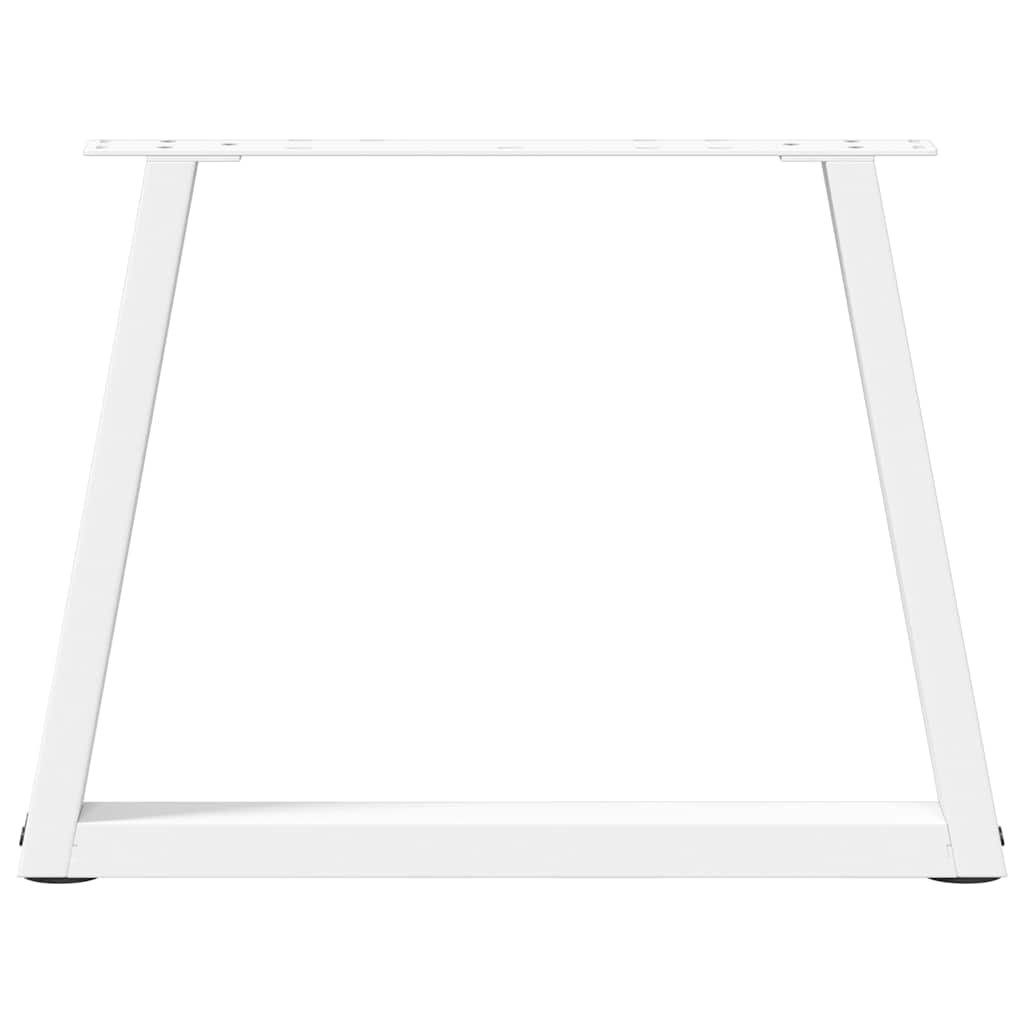 Spisebordben V-formet 2 stk hvit 70x(42-43,3) cm stål