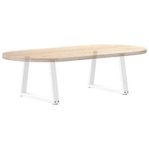 Spisebordben V-formet 2 stk hvit 70x(42-43,3) cm stål