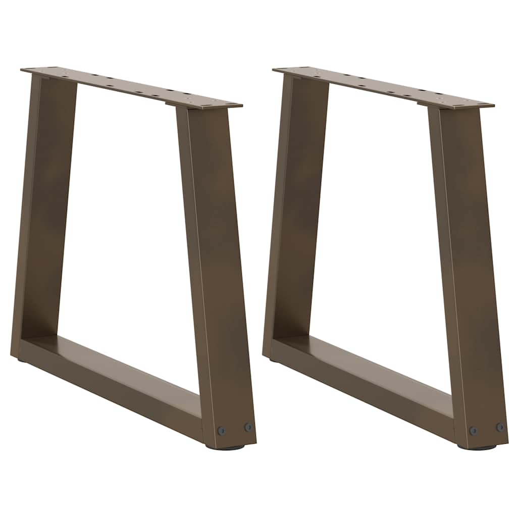 Spisebordben V-formet 2 stk naturell 70x(42-43,3) cm stål