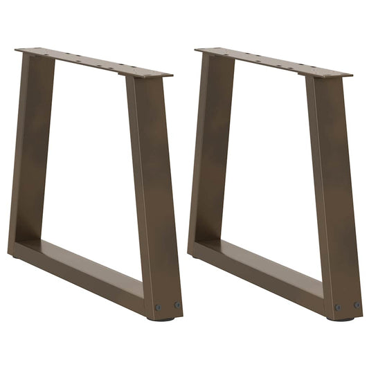 Spisebordben V-formet 2 stk naturell 70x(42-43,3) cm stål
