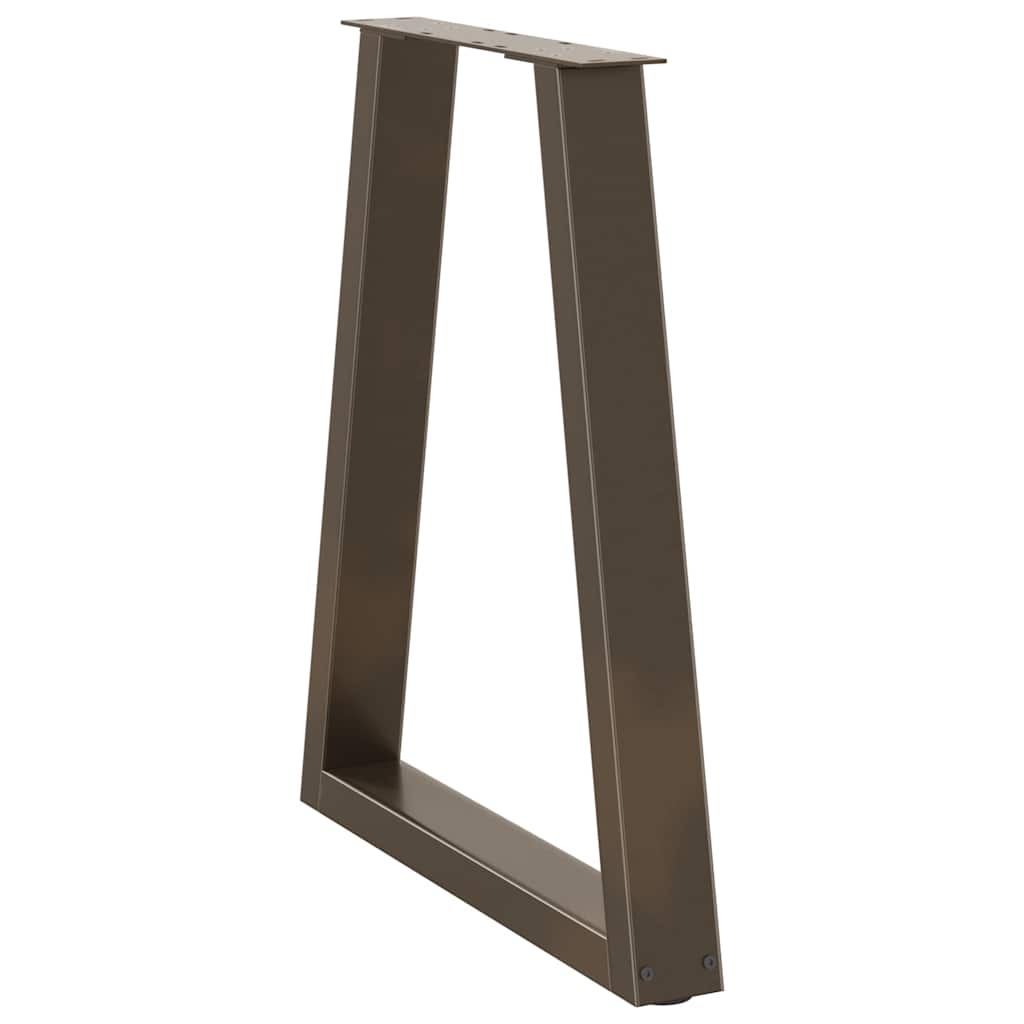 Spisebordben V-formet 2 stk naturell 60x(72-73,3) cm stål