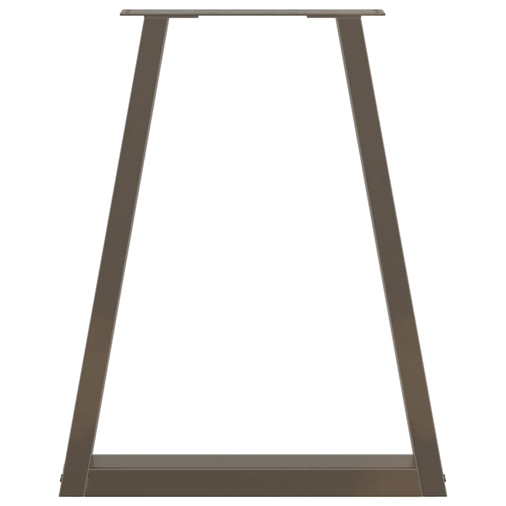 Spisebordben V-formet 2 stk naturell 60x(72-73,3) cm stål