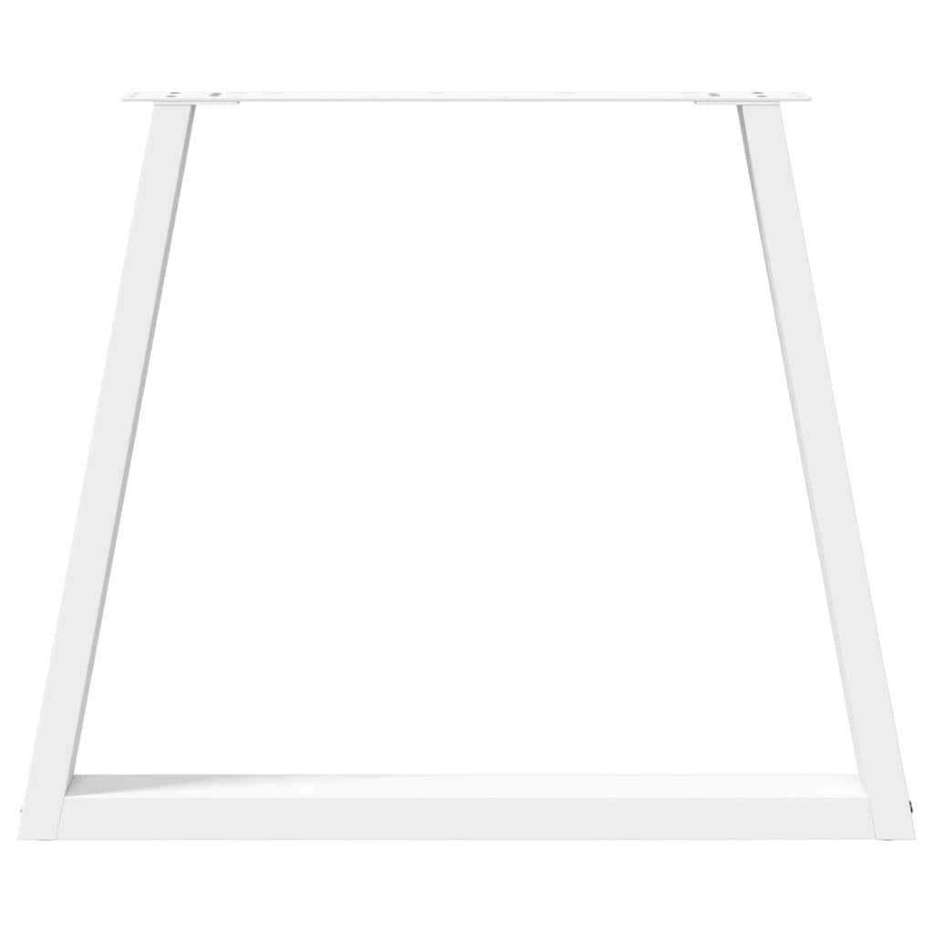 Spisebordben V-formet 2 stk hvit 70x(72-73,3) cm stål