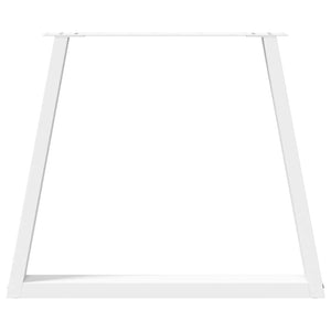Spisebordben V-formet 2 stk hvit 70x(72-73,3) cm stål