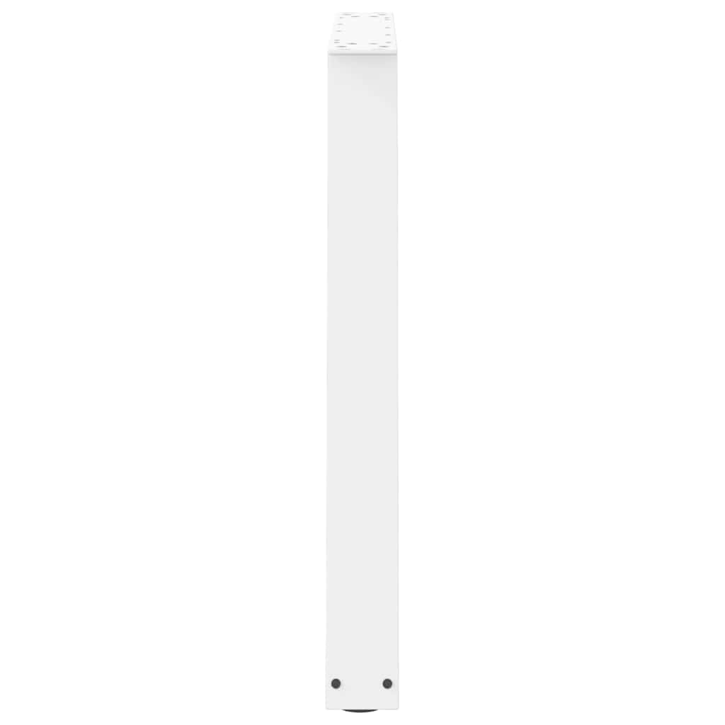 Spisebordben V-formet 2 stk hvit 70x(72-73,3) cm stål
