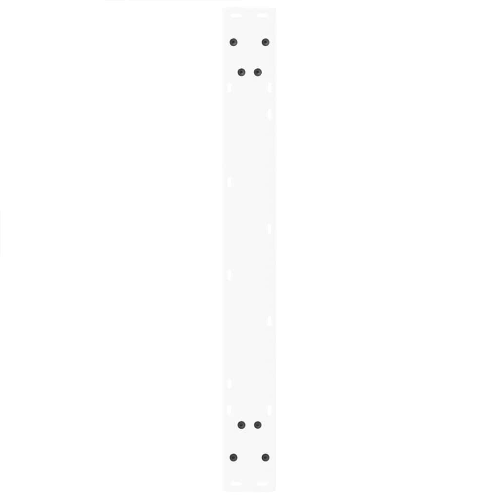 Spisebordben V-formet 2 stk hvit 70x(72-73,3) cm stål
