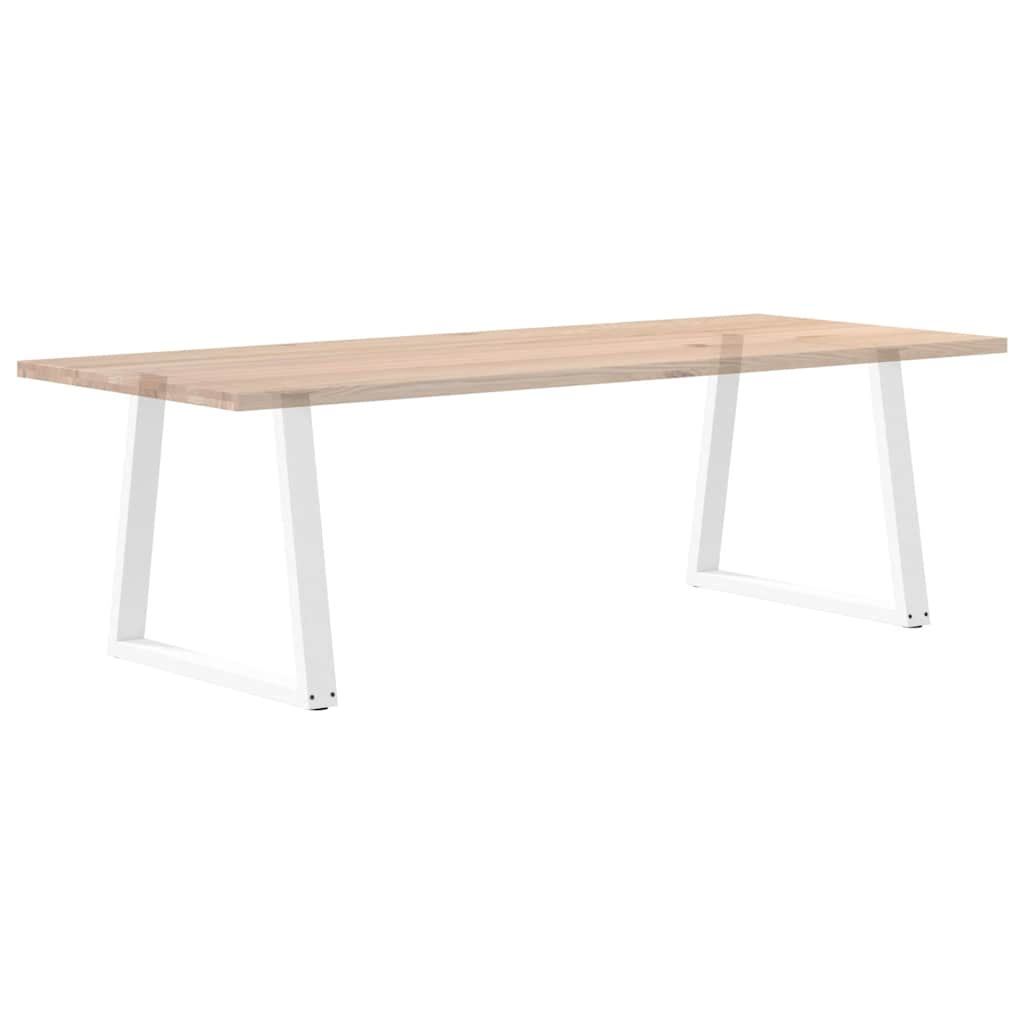 Spisebordben V-formet 2 stk hvit 70x(72-73,3) cm stål