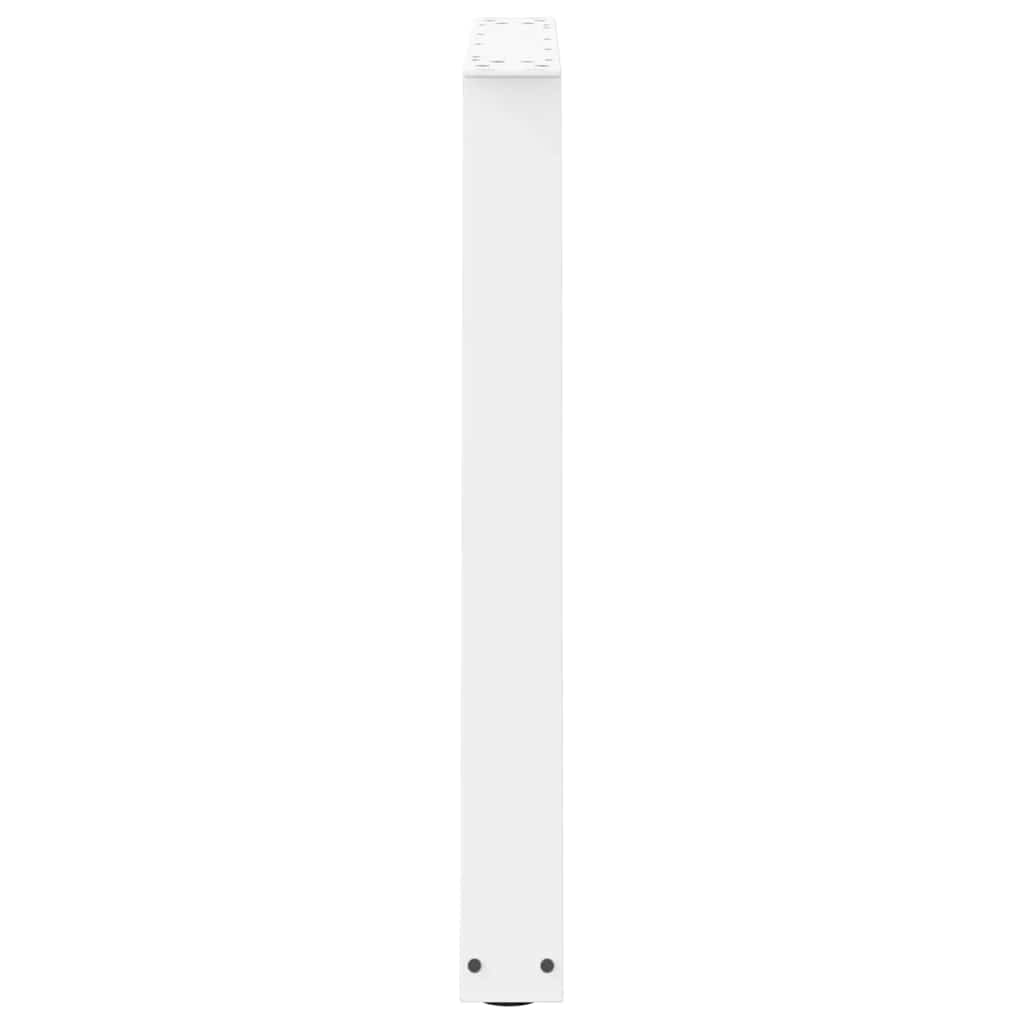 Spisebordben V-formet 2 stk hvit 80x(72-73,3) cm stål