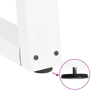 Spisebordben V-formet 2 stk hvit 80x(72-73,3) cm stål