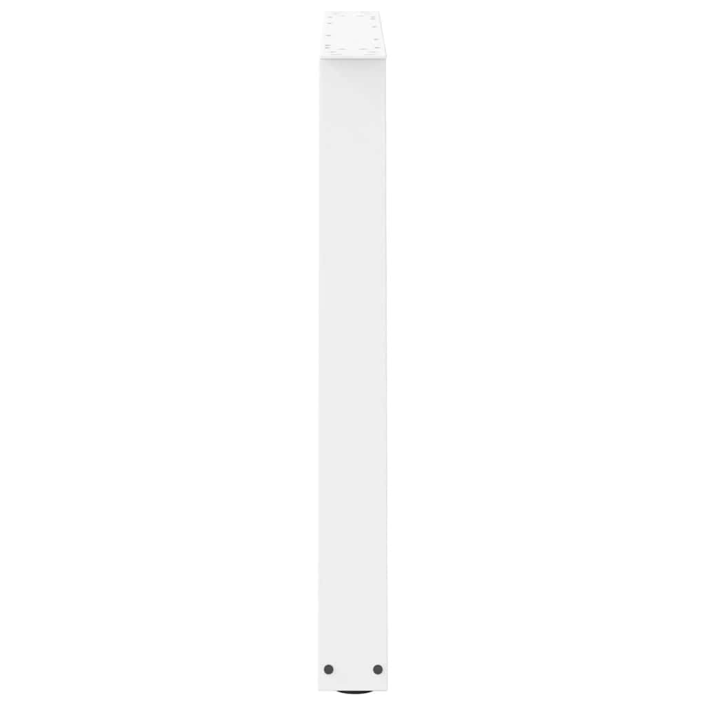 Spisebordben V-formet 2 stk hvit 90x(72-73,3) cm stål