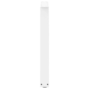 Spisebordben V-formet 2 stk hvit 90x(72-73,3) cm stål