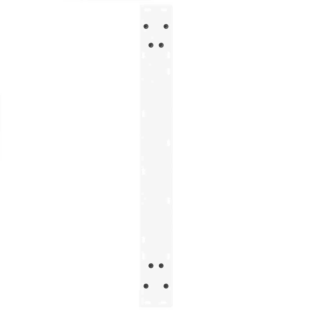 Spisebordben V-formet 2 stk hvit 90x(72-73,3) cm stål