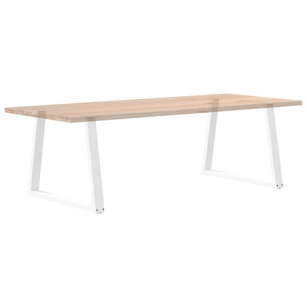 Spisebordben V-formet 2 stk hvit 90x(72-73,3) cm stål