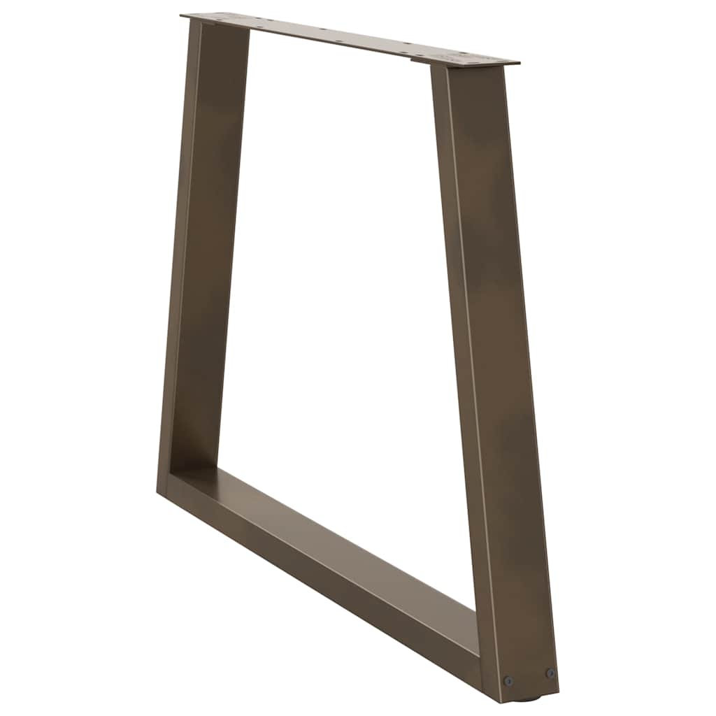Spisebordben V-formet 2 stk naturell 90x(72-73,3) cm stål