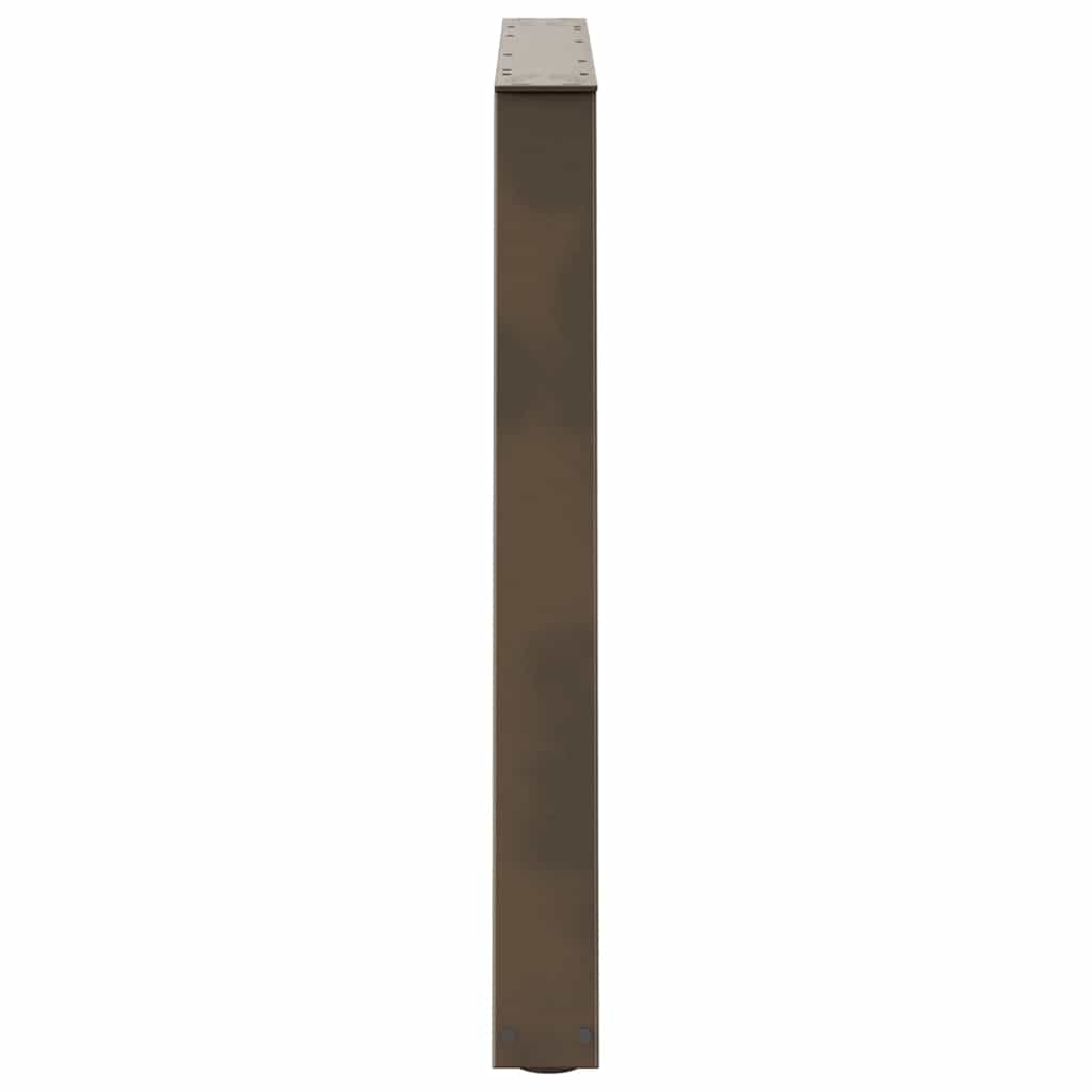 Spisebordben V-formet 2 stk naturell 90x(72-73,3) cm stål