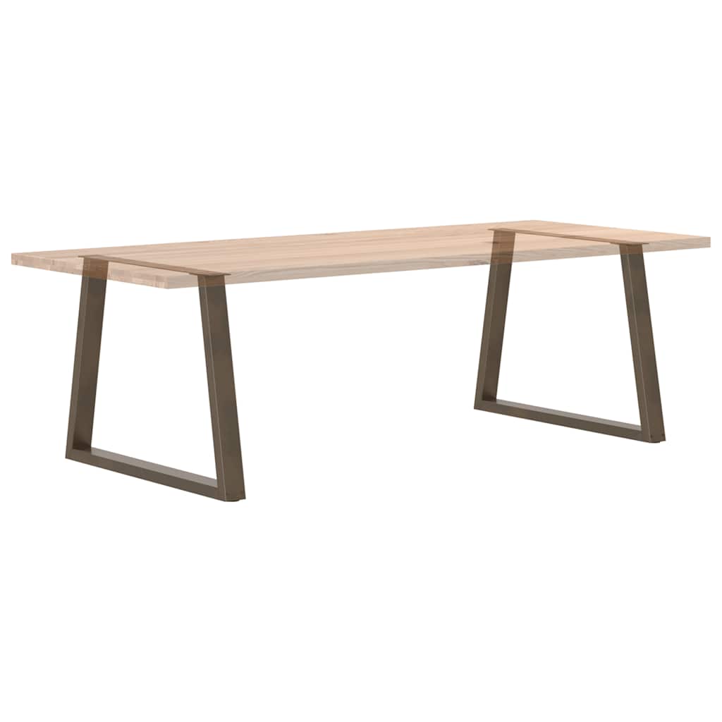 Spisebordben V-formet 2 stk naturell 90x(72-73,3) cm stål
