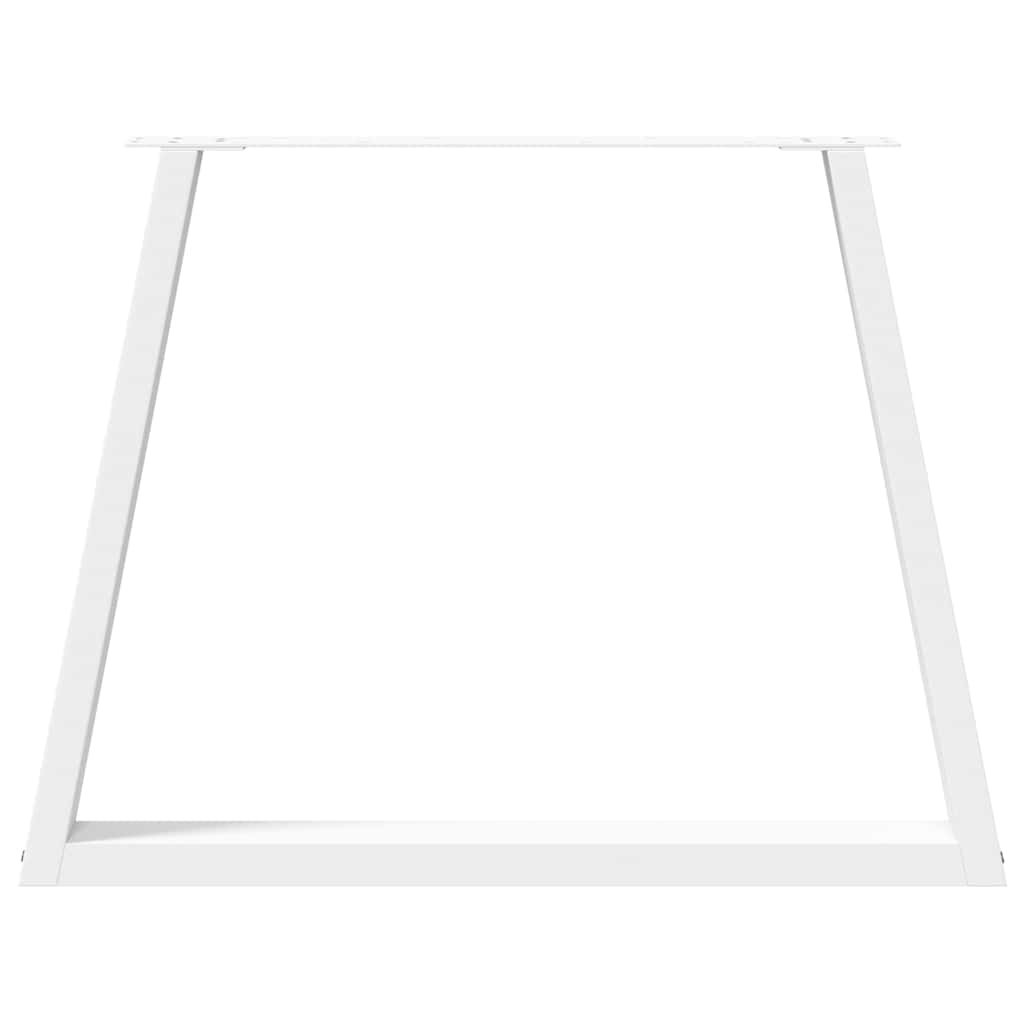 Spisebordben V-formet 2 stk hvit 100x(72-73,3) cm stål