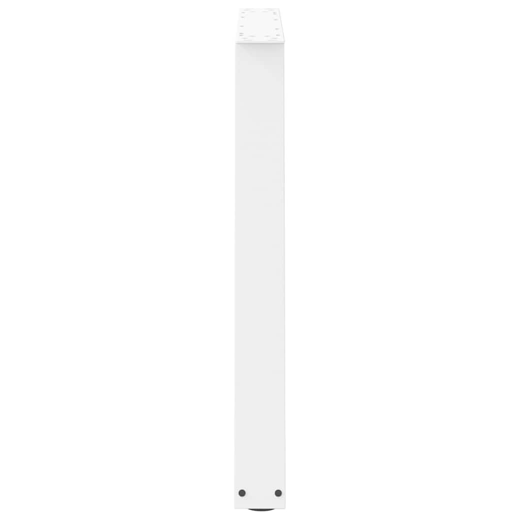 Spisebordben V-formet 2 stk hvit 100x(72-73,3) cm stål