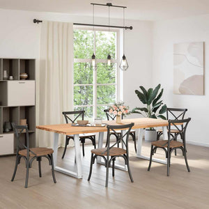 Spisebordben V-formet 3 stk hvit 70x(72-73,3) cm stål