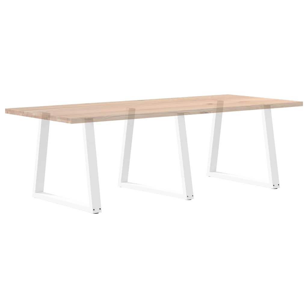 Spisebordben V-formet 3 stk hvit 70x(72-73,3) cm stål