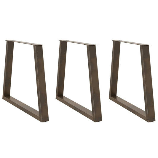 Spisebordben V-formet 3 stk naturell 70x(72-73,3) cm stål