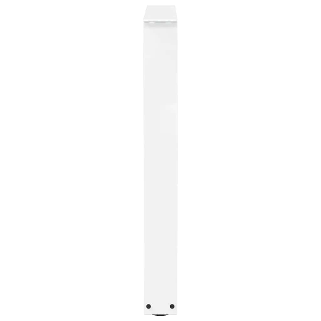 Spisebordben V-formet 2 stk hvit 70x(72-73,3) cm stål