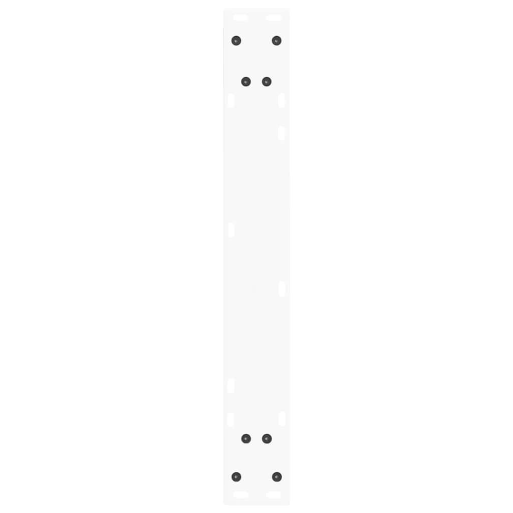 Spisebordben V-formet 2 stk hvit 70x(72-73,3) cm stål