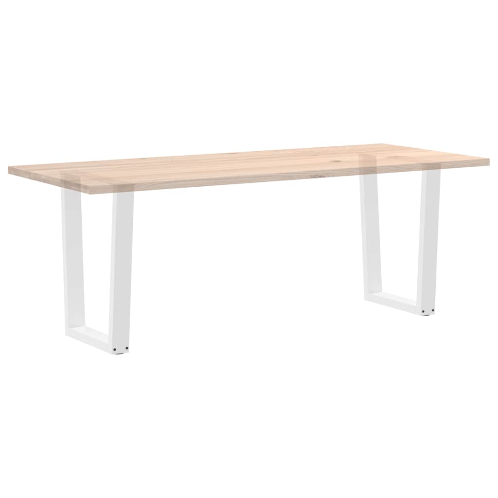 Spisebordben V-formet 2 stk hvit 70x(72-73,3) cm stål