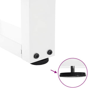 Spisebordben V-formet 2 stk hvit 70x(72-73,3) cm stål