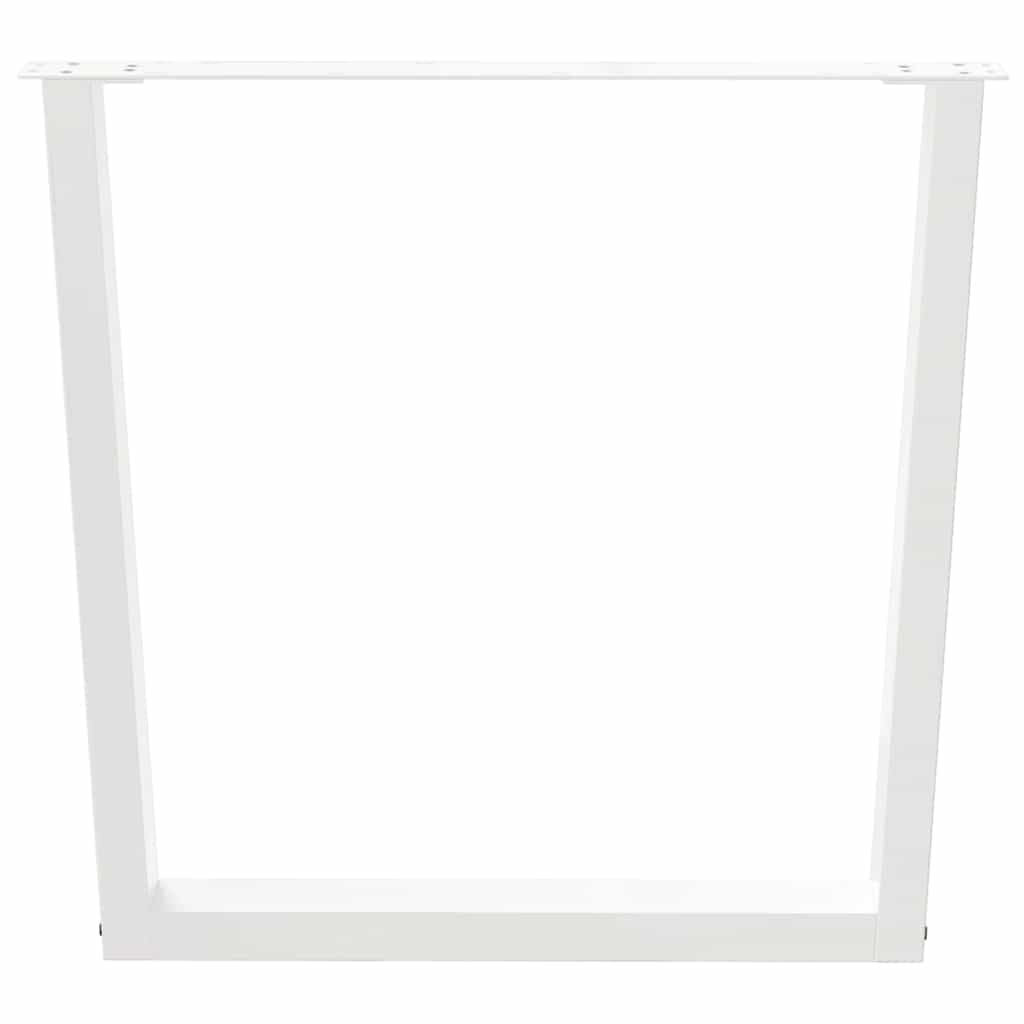 Spisebordben V-formet 2 stk hvit 80x(72-73,3) cm stål